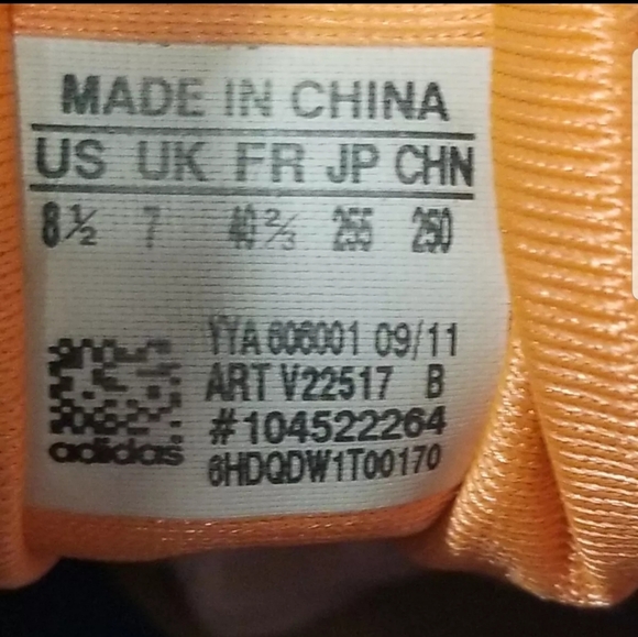 EUC Adidas Adiprene Formotion Men's Running Sneakers Size 8.5 Orange/White - Picture 10 of 10